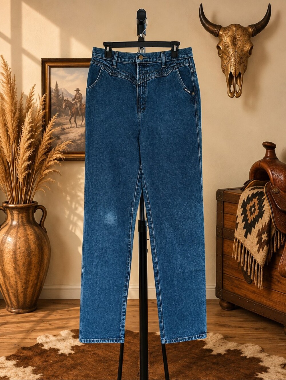True Vintage Rockies Rocky Mountain Western Bareback Jeans, 32W X 35L